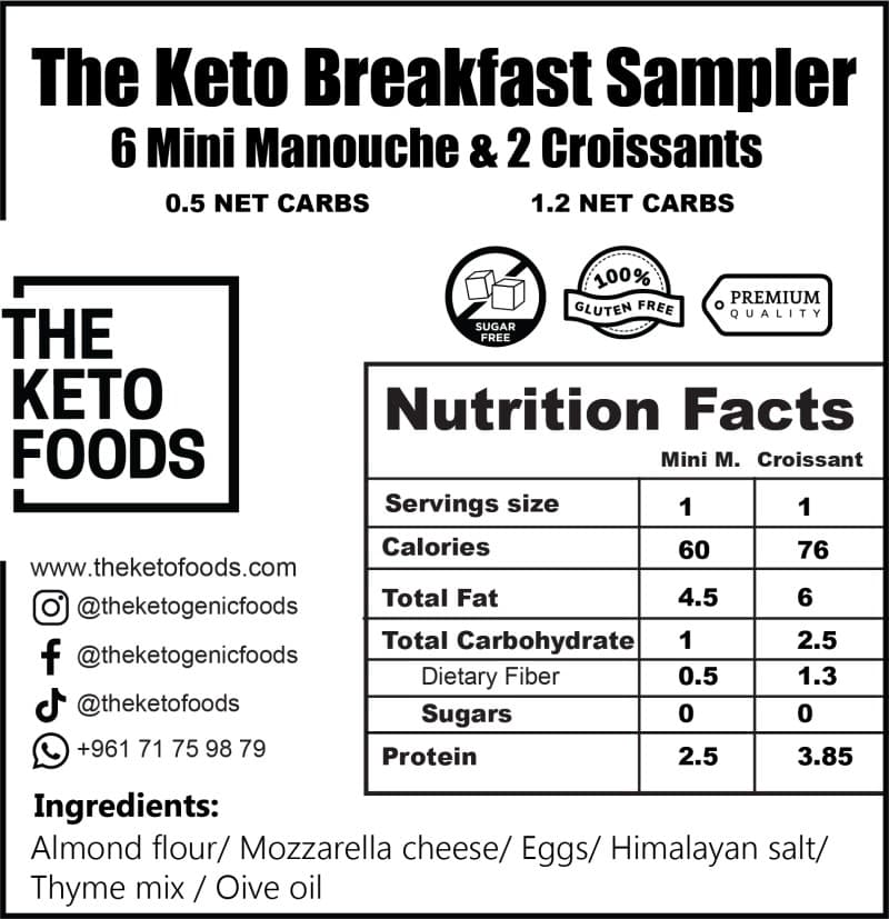 The Keto Breakfast Sampler (0.5 - 1.2 net carbs per piece) 3