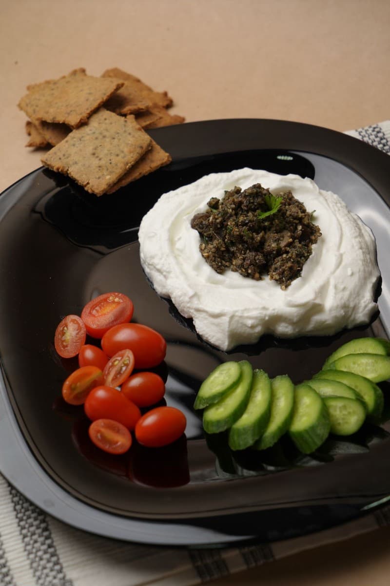 Breakfast: Spanish Olive Mix With Labneh