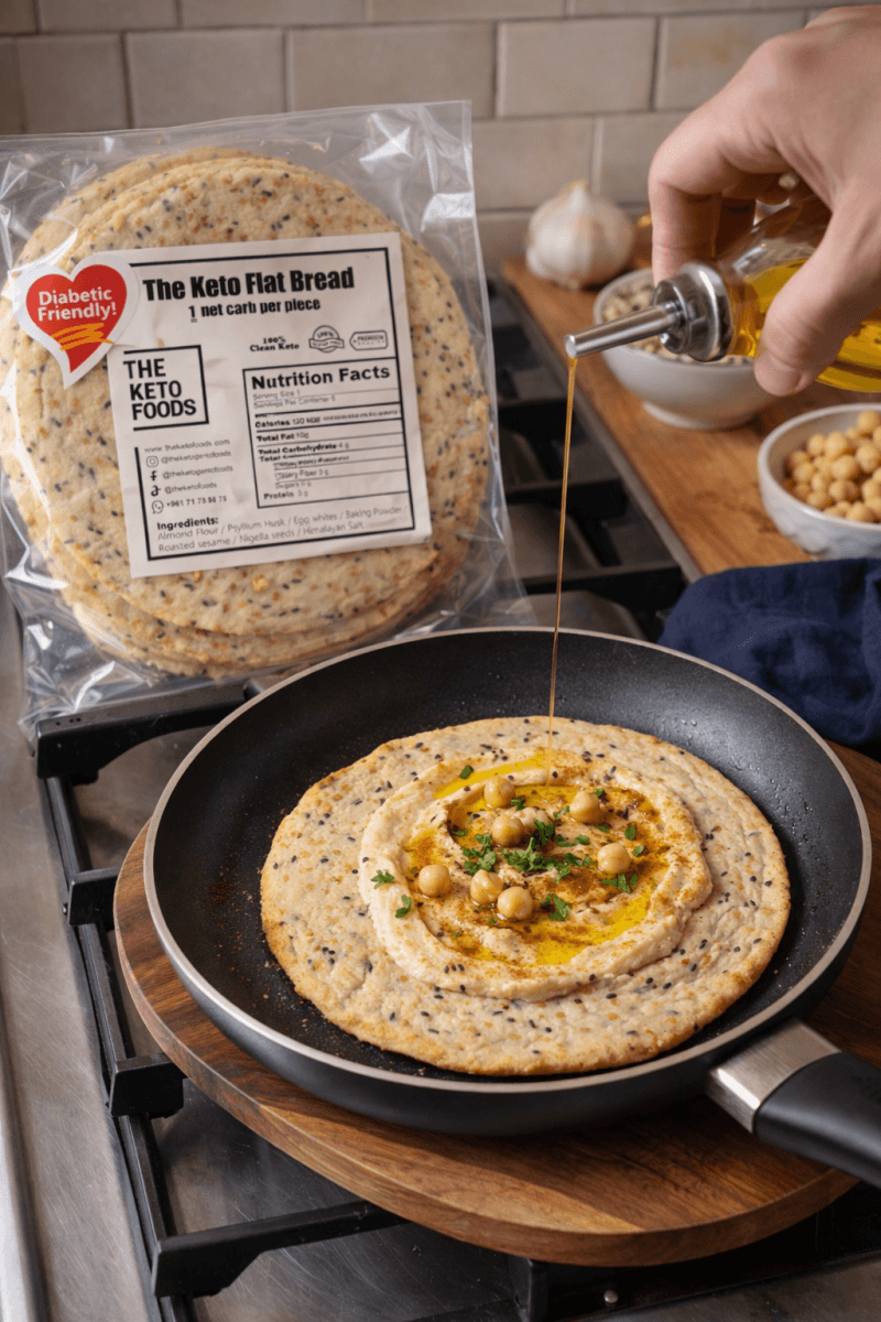 The Keto Flat Bread 16cm (1 net carb per piece)