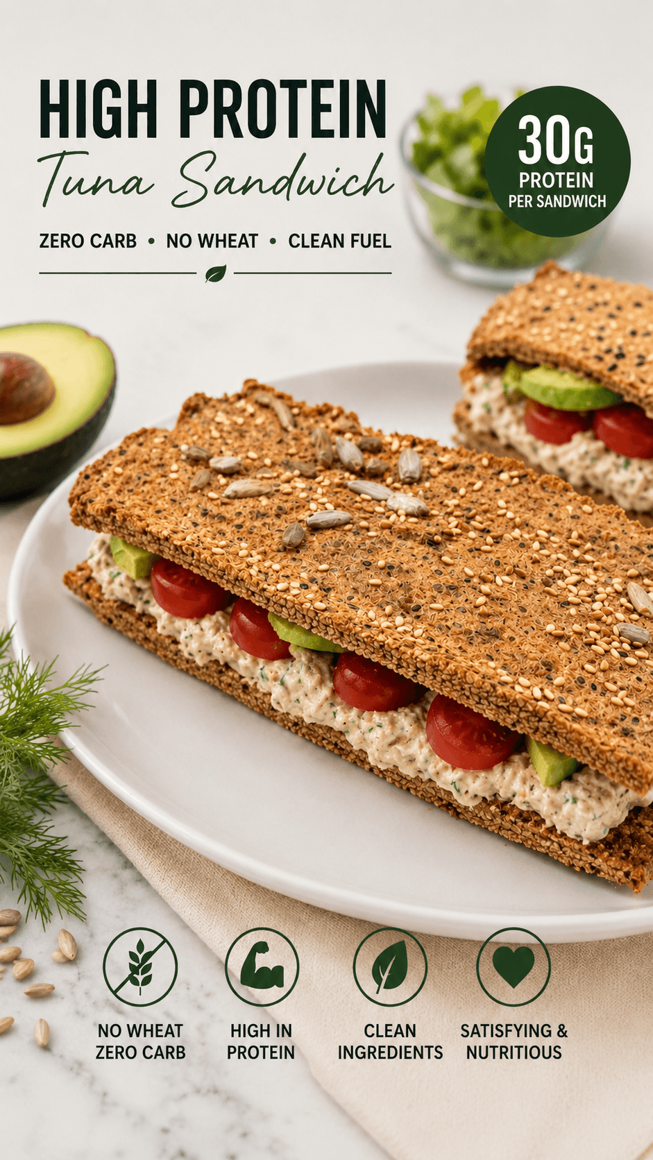 The Keto Tuna Sandwich (high protein)