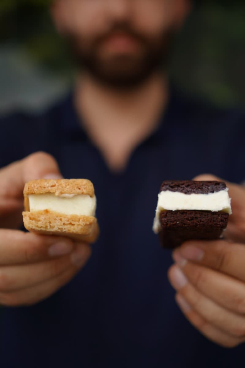 The Keto Chocolate Ice Cream Sandwich (2 net carbs)