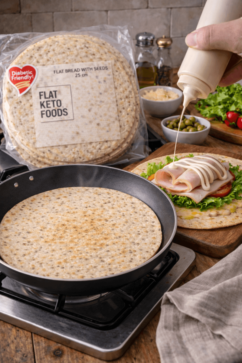 The Keto Wrap With Seeds 20 cm (2.3 net carbs per pc)