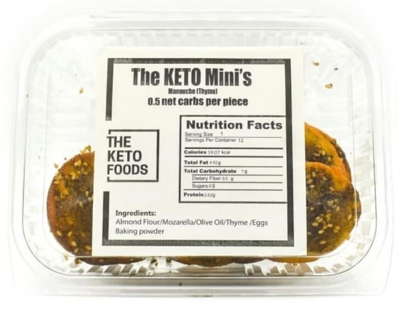 The Keto Mini Thyme Manouche (0.5 net carbs per piece)